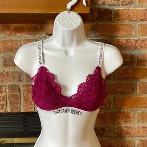 Victoria's Secret Maroon Lace Bralette